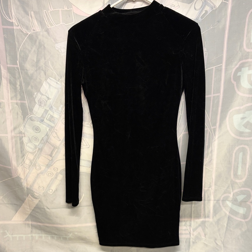 Bear Dance Black Long Sleeve Dress